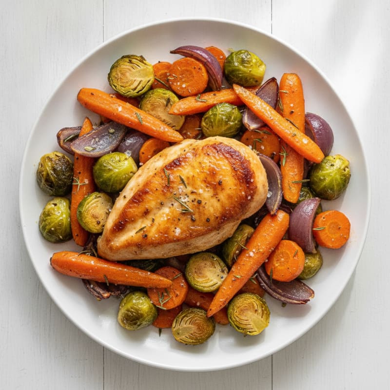 Herb-Roasted Chicken with Roasted Vegetables