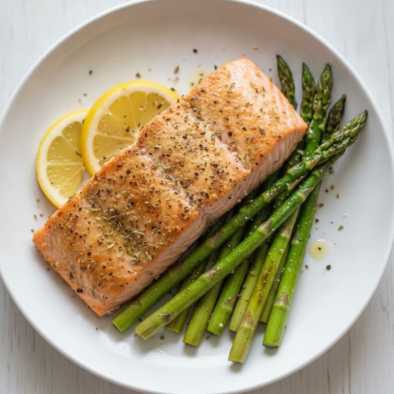 Lemon-Herb Grilled Salmon with Asparagus