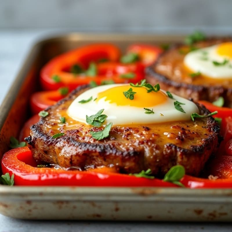 Sheet Pan Steak and Bell Pepper Melt