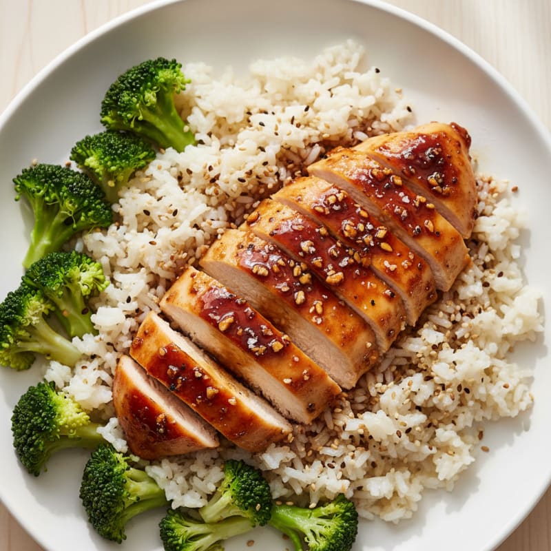 Teriyaki Glazed Chicken with Sesame Rice