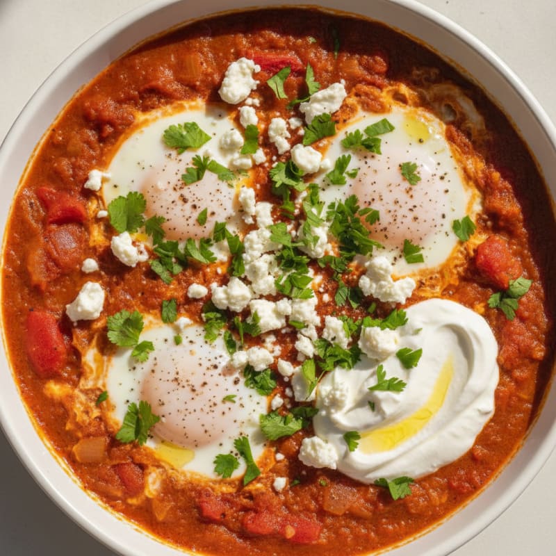 Authentic Shakshuka with Feta and Herbs