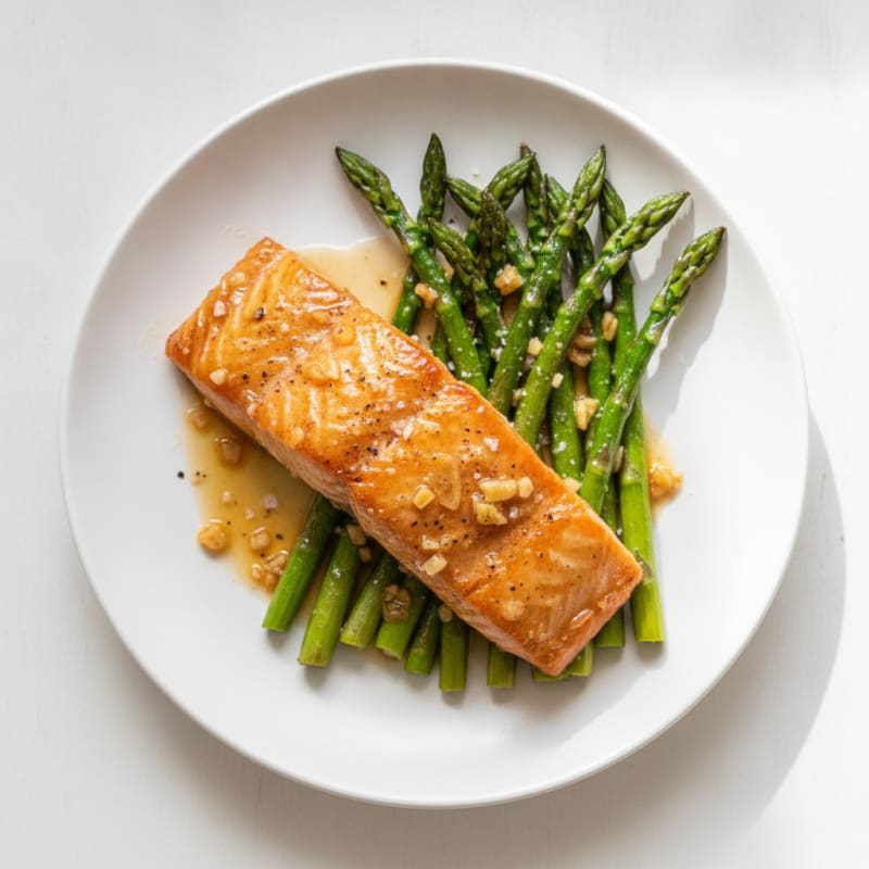 Honey-Glazed Salmon with Roasted Asparagus