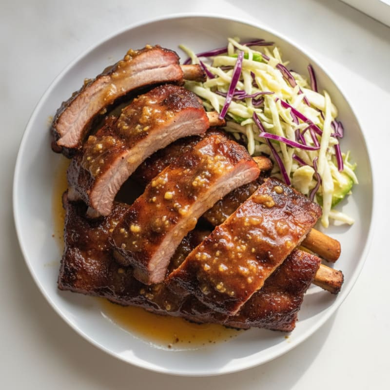 Smoked BBQ Ribs with Tangy Glaze