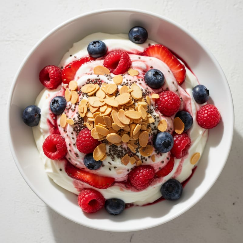 Creamy Greek Yogurt Protein Parfait with Mixed Berries