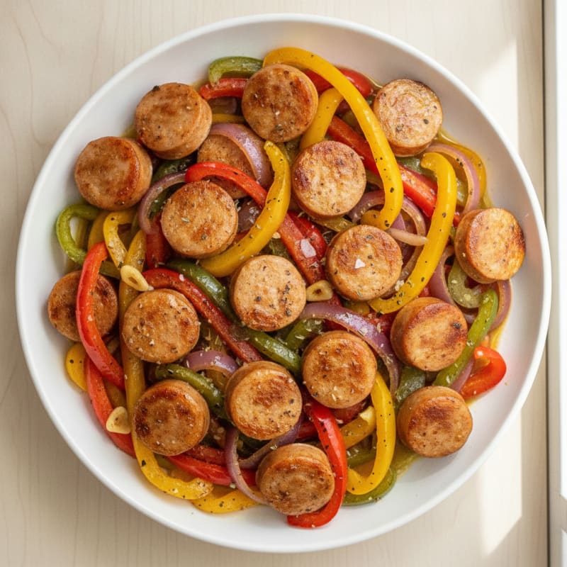 Chicken Sausage and Peppers Skillet
