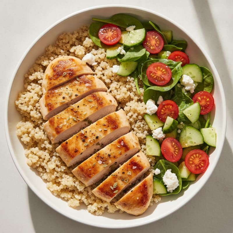 Lemon Herb Chicken and Quinoa Bowl