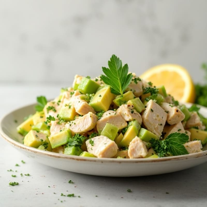 Creamy Chicken Salad with Crunchy Celery and Fresh Herbs
