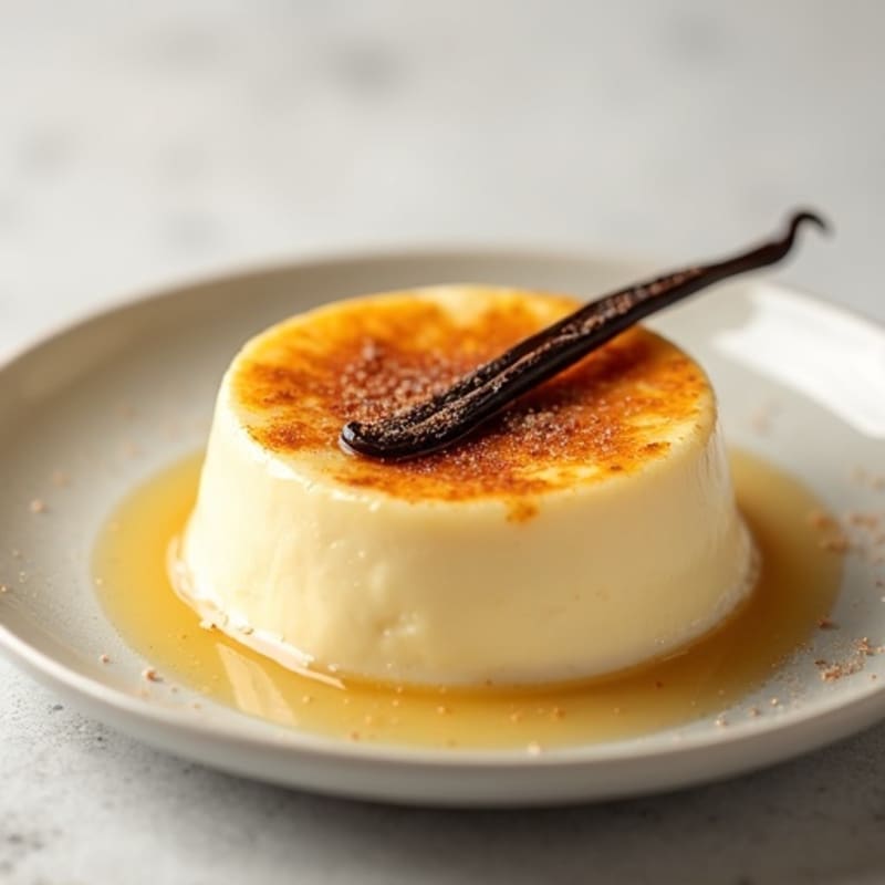 Creamy Vanilla Bean Protein Baked Custard