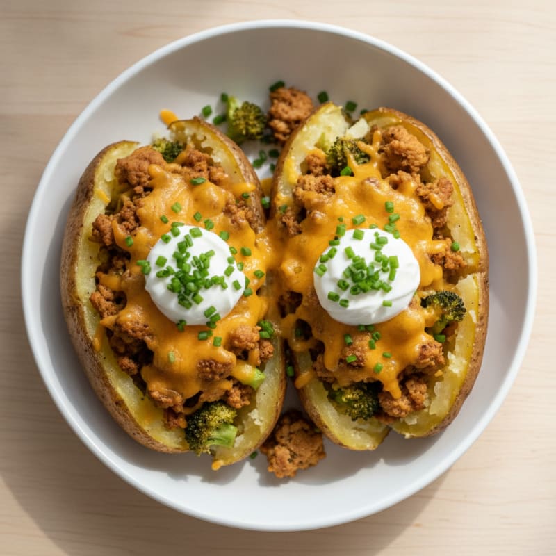 Hearty Loaded Baked Potatoes with Chives