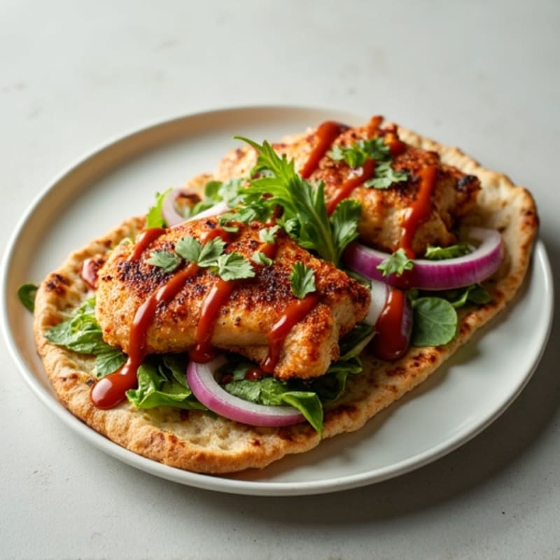 Crispy BBQ Ranch Chicken Flatbread