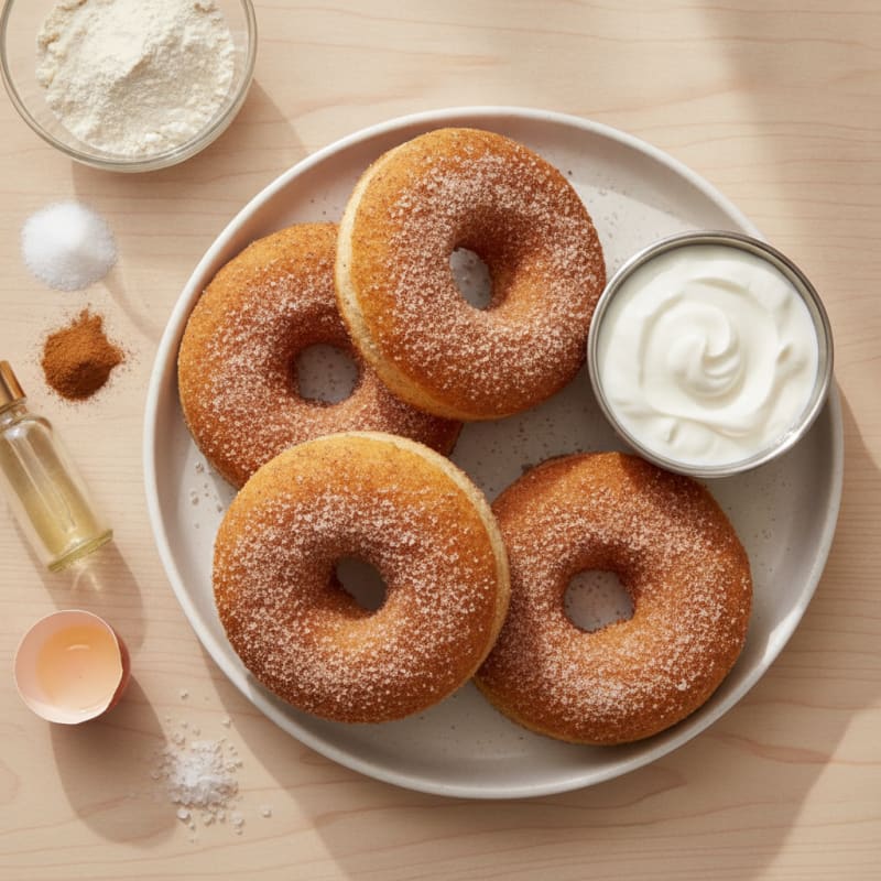 Baked Cinnamon Sugar Donuts