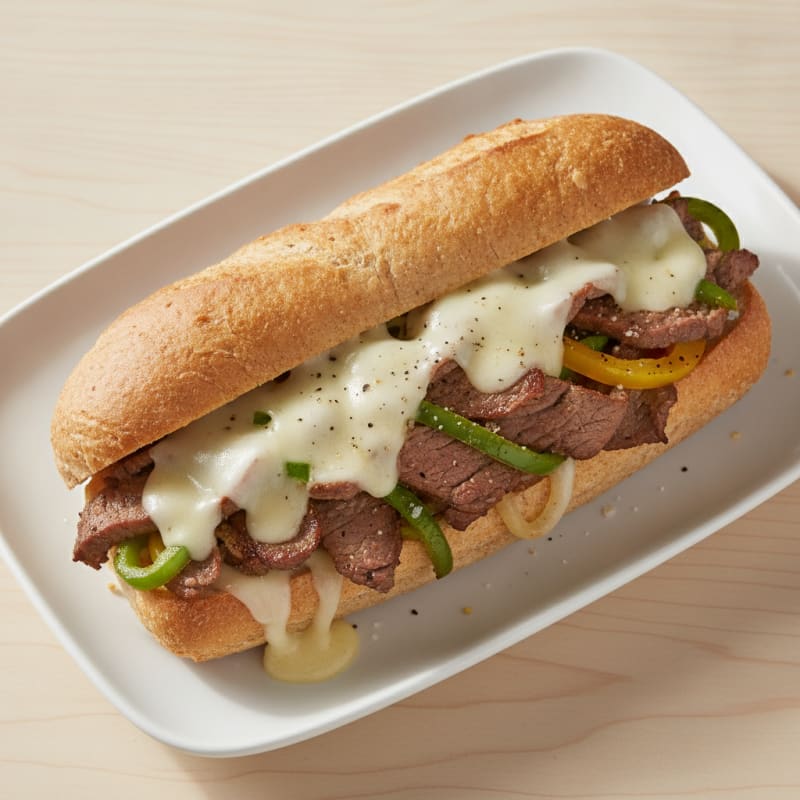 Classic Philly Cheesesteak Sandwich