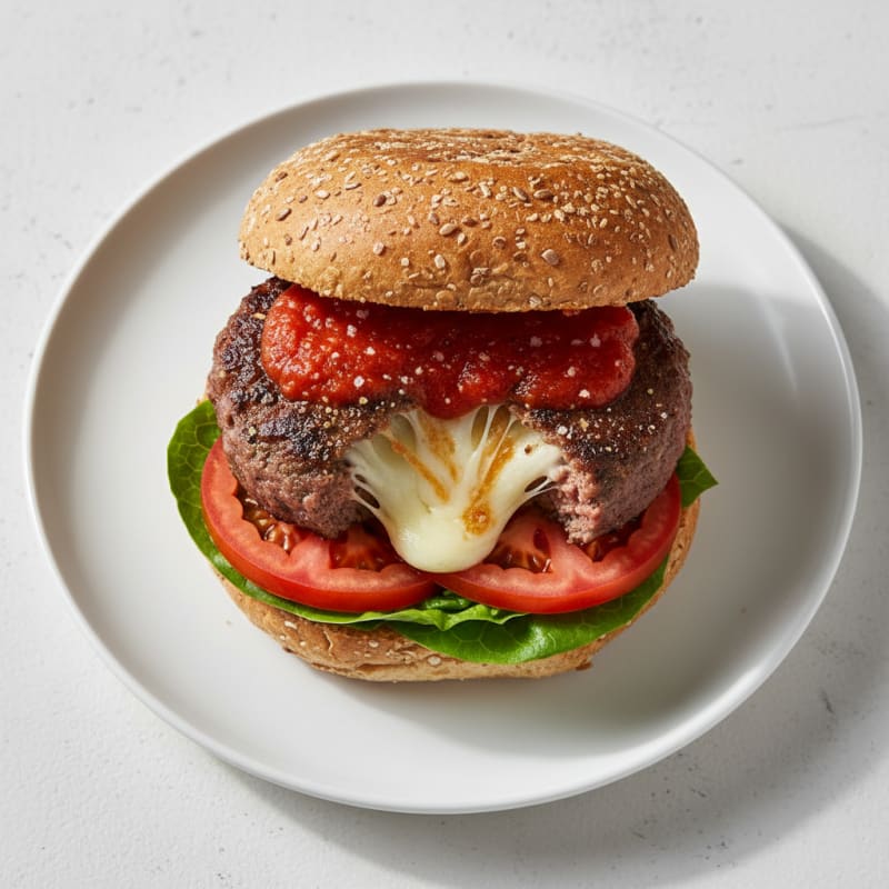 Mozzarella Stick Beef Burger