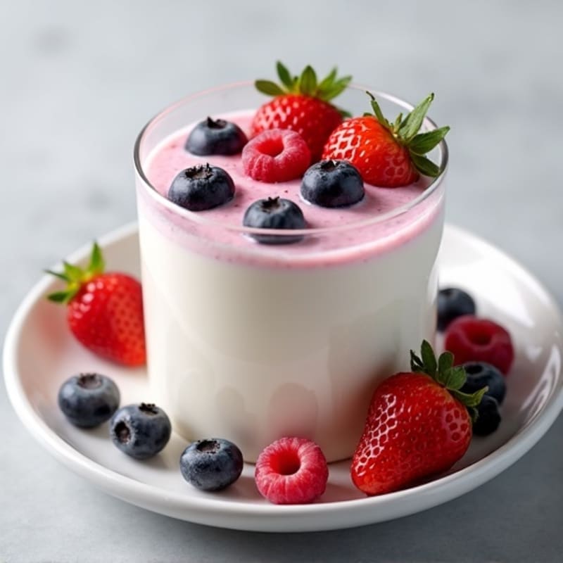 Silky Greek Yogurt Protein Pudding with Berries