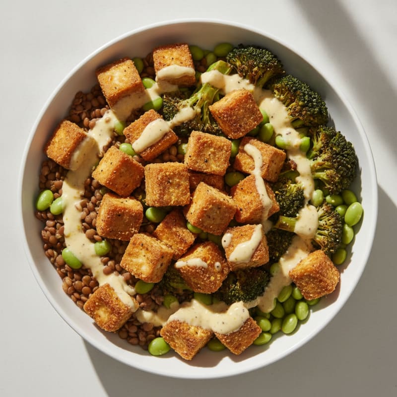 Roasted Vegetable Buddha Bowl with Tahini