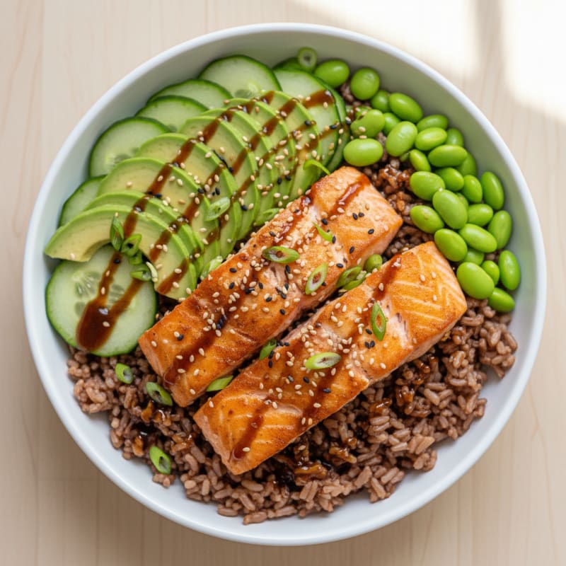 Crispy Pan-Seared Salmon Sushi Bowl