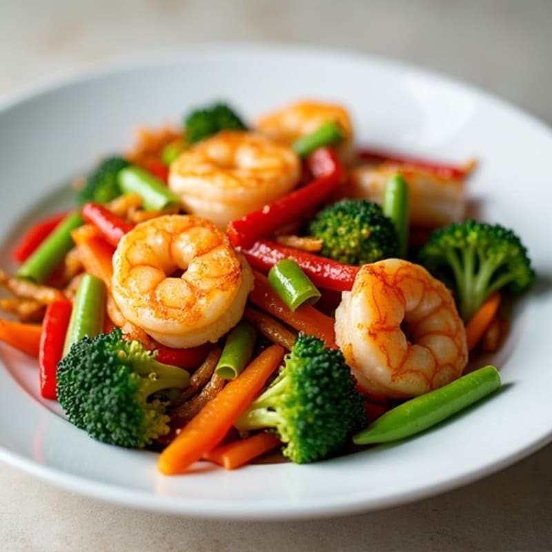 Quick Sesame Shrimp Stir-Fry with Crispy Vegetables