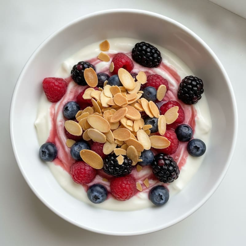 Vanilla Greek Yogurt Protein Parfait with Berries