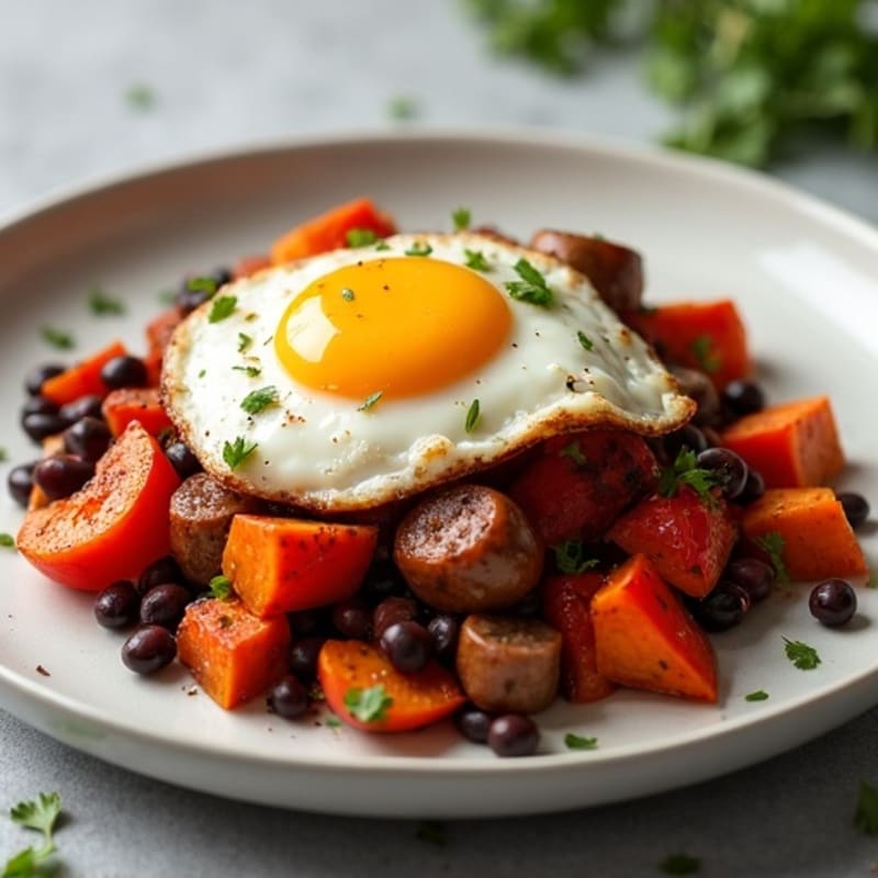 Smoky Black Bean and Sweet Potato Hash