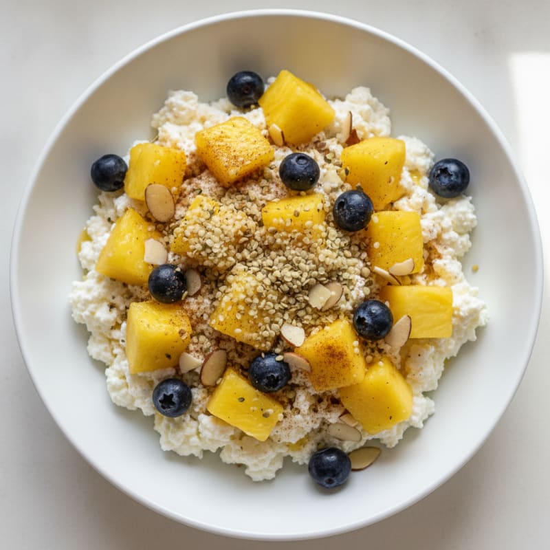 High-Protein Pineapple Cottage Cheese Bowl