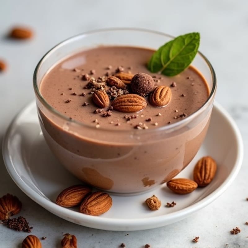 Silky Chocolate Protein Pudding with Greek Yogurt and Almond Butter