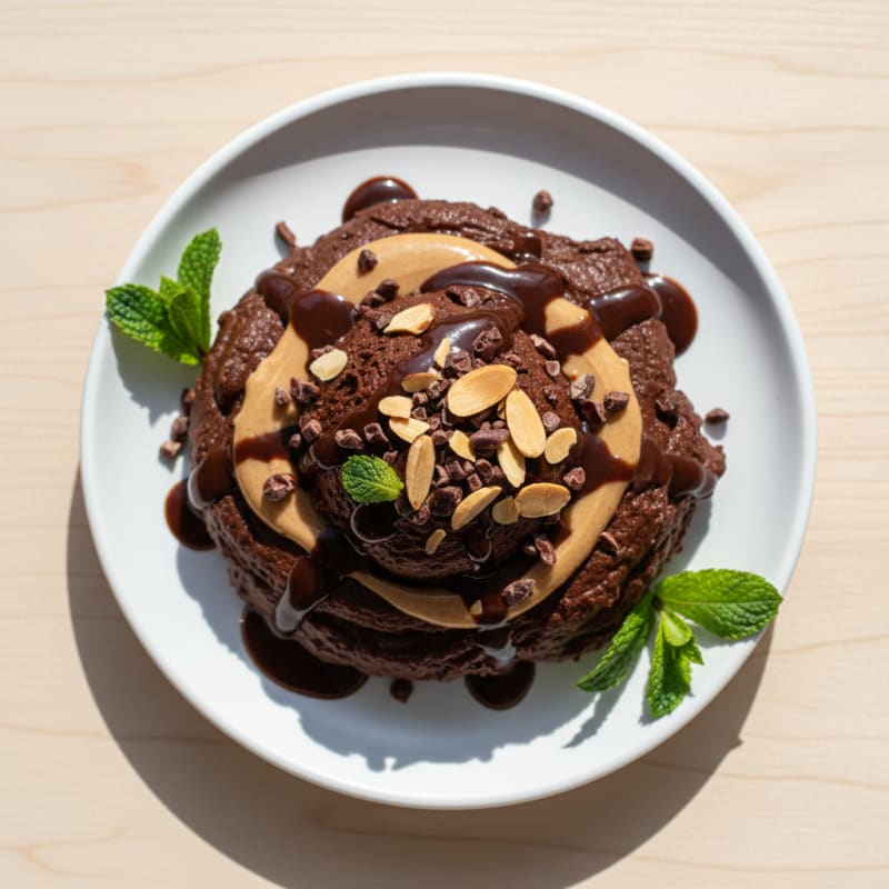Silky Chocolate Protein Mousse with Almond Butter