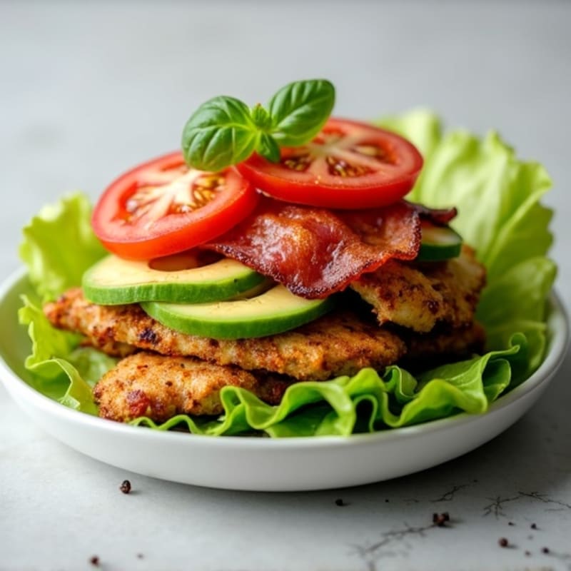 Crispy Turkey Bacon and Avocado Lettuce Stack