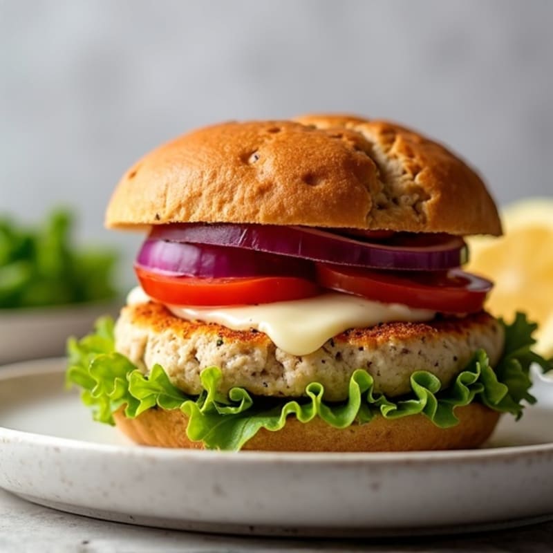 Crispy Baked Mozzarella-Stuffed Turkey Burger