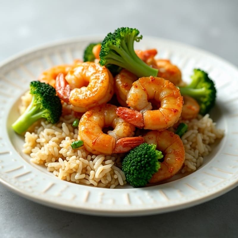 Crispy Shrimp and Broccoli Stir Fry with Jasmine Rice