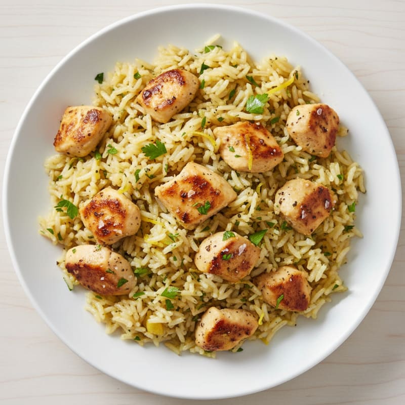 Lemon Herb Chicken Rice Pilaf