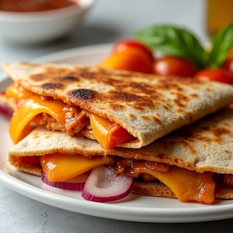 BBQ Chicken Crispy Whole Wheat Quesadilla