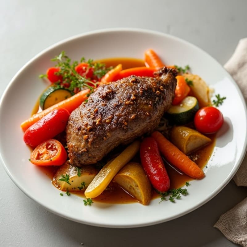 Slow-Cooked Spiced Lamb with Tender Vegetables