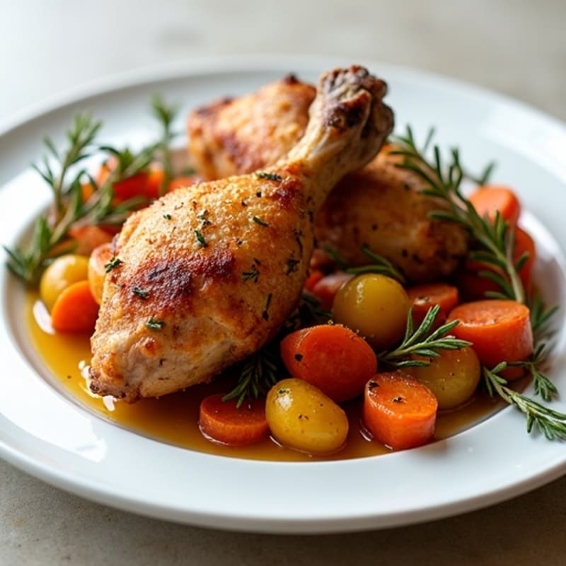 Crispy Herb-Roasted Turkey Wings with Roasted Root Vegetables