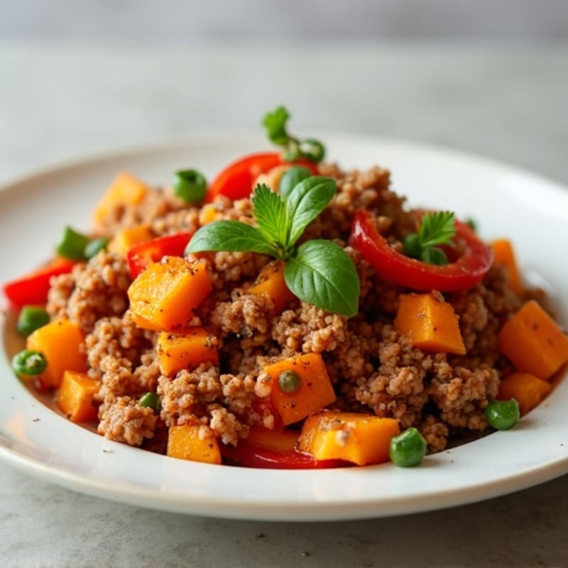 Hearty Ground Turkey and Crispy Sweet Potato Hash