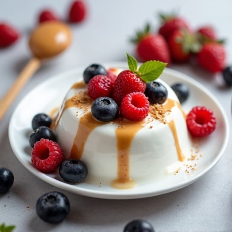 Silky Greek Yogurt Protein Mousse with Berries
