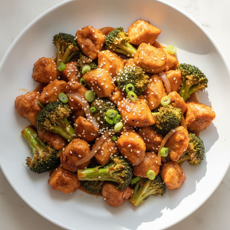 General Tso's Chicken with Broccoli