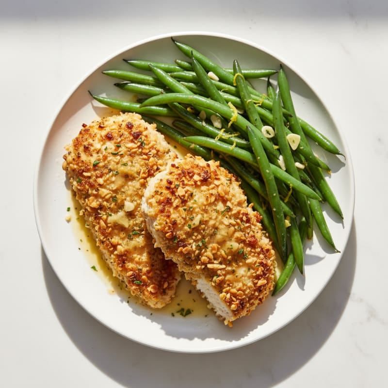 Crispy Lemon-Herb Chicken Cutlets