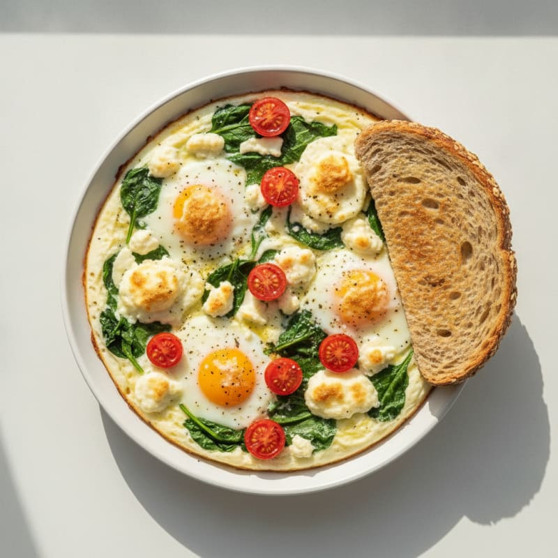Baked Eggs with Cottage Cheese