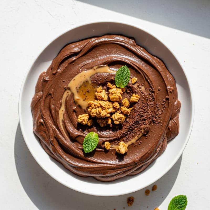 Chocolate Protein Mousse with Silken Tofu and Almond Butter