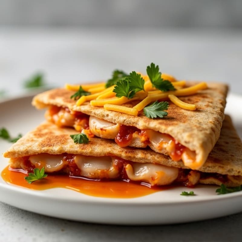 Lean BBQ Chicken Crispy Quesadilla