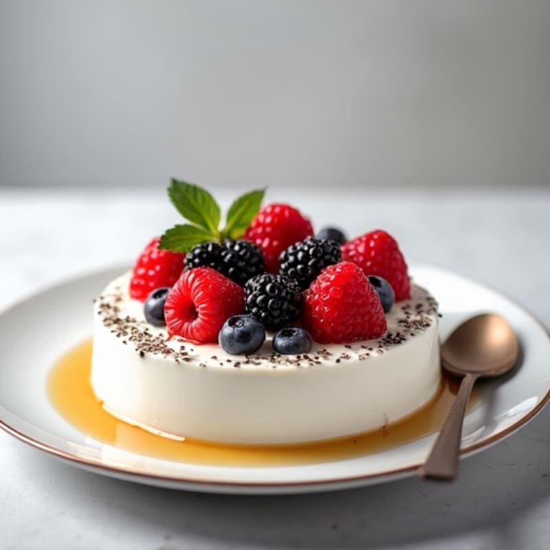 Silky Greek Yogurt Protein Mousse with Berries