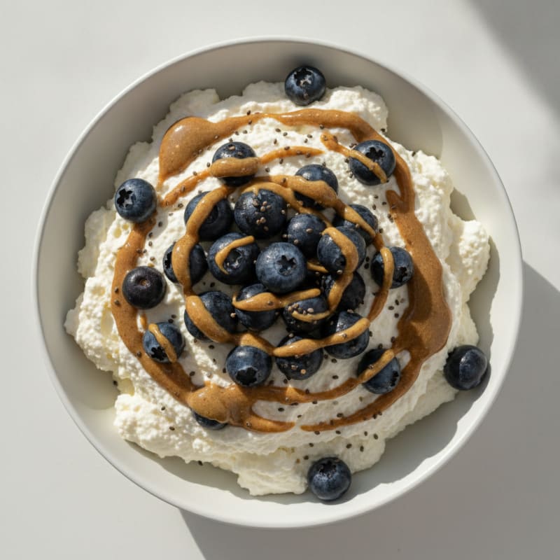 Silky Greek Yogurt Protein Mousse with Berries
