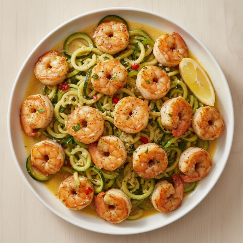 Garlic Butter Shrimp Scampi with Zucchini Noodles