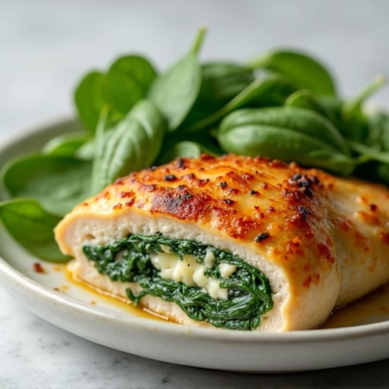 Baked Chicken Stuffed with Spinach and Feta