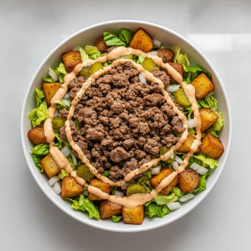 Big Mac Inspired Protein Bowl