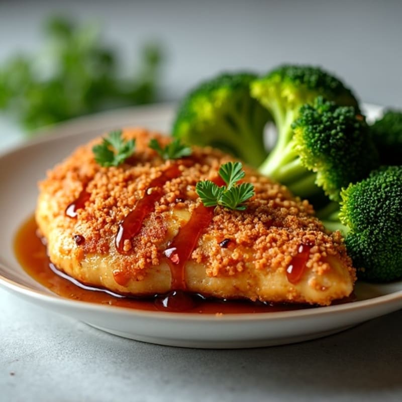 Crispy Teriyaki Chicken with Roasted Broccoli