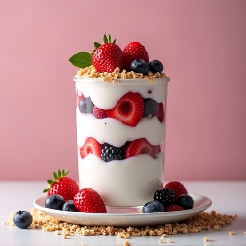 Creamy Greek Yogurt Protein Parfait with Mixed Berries