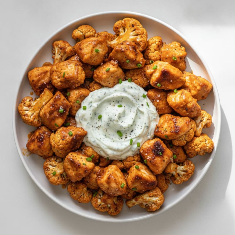Buffalo Roasted Cauliflower Bites