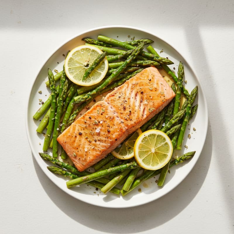 Sheet Pan Lemon Herb Salmon and Asparagus