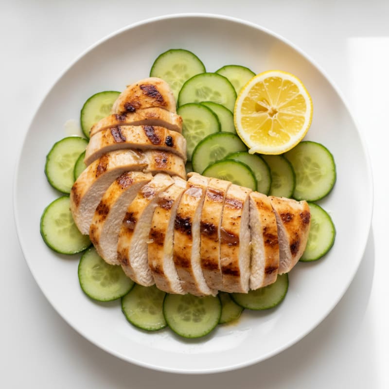 Grilled Chicken and Cucumber Salad